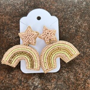 Beaded Rainbow Post Earrings